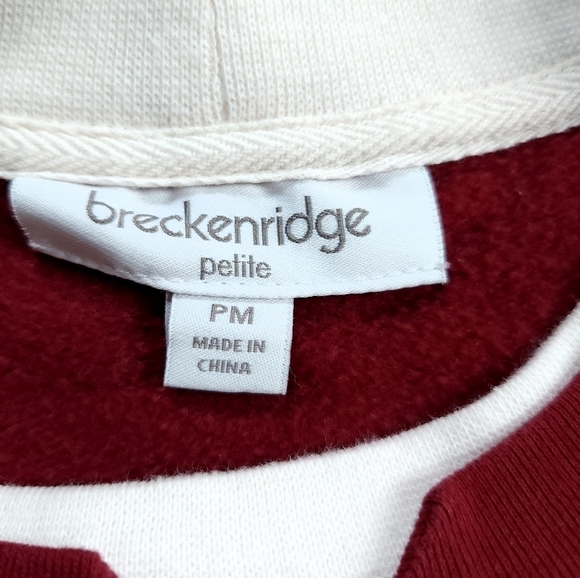 Breckenridge Embroidered Fall Autumn Leaves Sweatshirt sz. PM - Picture 3 of 4